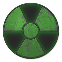 Green Nuke Round Sticker