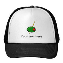 Green Olive with Red Pimento Hats