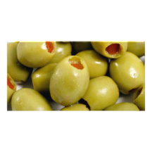 Green olives custom photo card