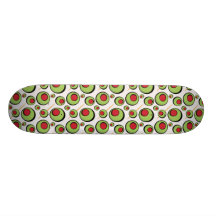 green olives pattern skate board deck