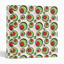 green olives pattern vinyl binders
