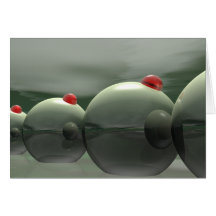 Green Olives Techno Greeting Card