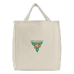 Green & Orange Celtic Irish Knotwork Design Canvas Bags