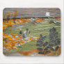 Green Orange fields Mouse Pad