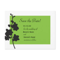 Green Orchid Save the Date Postcard