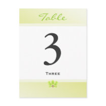Green Orchid Table Number Card Postcards