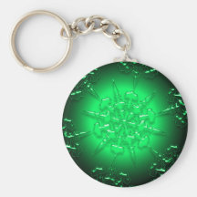 Green Ornament Keychain