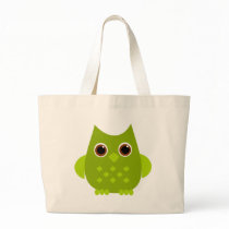 Green Owl Tote Bag