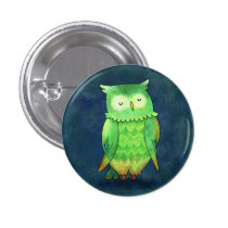 Green Owl Button buttons