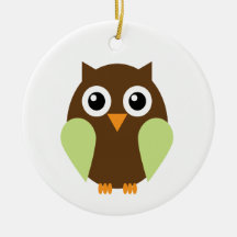Green Owl Christmas Tree Ornament