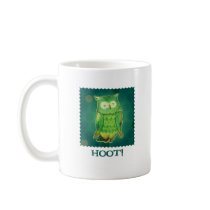 Green Owl Mug(left handle) mugs