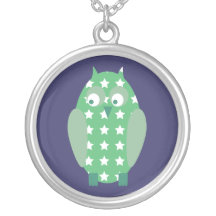 Green Owl Pendants