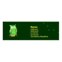 Green Owl Profile Card business cards