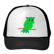 Green Owl Trucker Hat