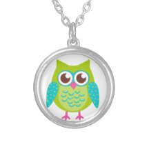 Green Owls Gift Custom Jewelry
