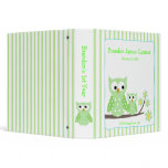 GREEN Owls Mom & Baby Photo Album binders