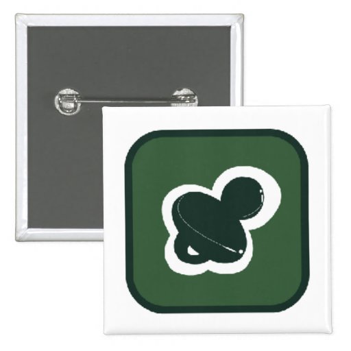 green pacifier in box square pin