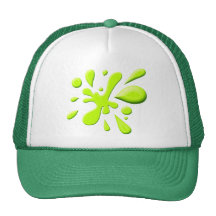 Green Paint Splodge Hats