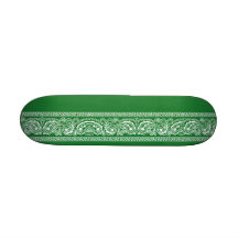 Green Paisley Skateboard Mini