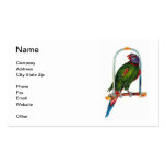 Green Parrot on Swing Business Card
