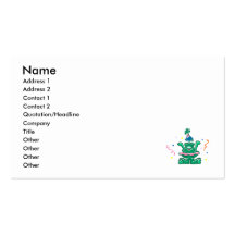 Green Party Bear Business Cards