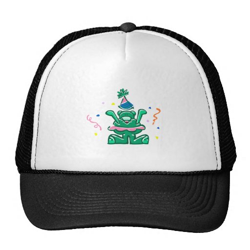 Green Party Bear Trucker Hats