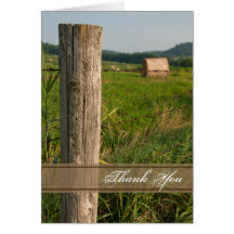 Green Pastures Country Thank You Note Card