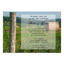 Green Pastures Country Wedding Invitation