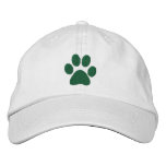 Green Paw Embroidered Hat
