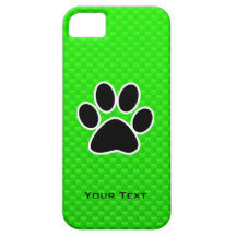 Green Paw Print iPhone 5 Case