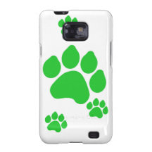 Green Paw Print Samsung Galaxy case