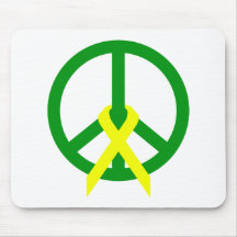 Green Peace & Ribbon Mousepad