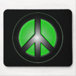 green peace sign mouse mats