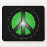 green peace sign mouse mats