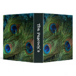 Green Peacock Feather  Binder
