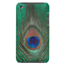 Green Peacock Feather iPod Touch Barely There Case Barely There iPod Covers