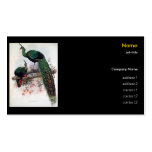 Green Peafowl, Pavo muticus, 1872 monograph of Pha Business Cards