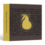 green pear silhouette dots outline recipe binder binders