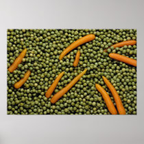 Green peas and carrots print
