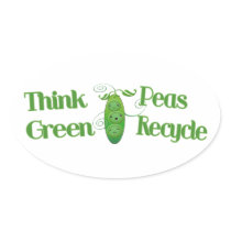 Green Peas Environment  Recycle Sticker