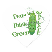 Green Peas Environment  Recycle Sticker