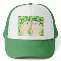 Green Pedicure Cap Trucker Hat