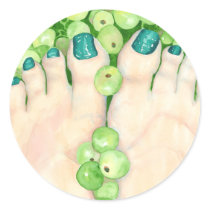 Green Pedicure Stickers