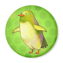 Green Penguin with Dot Magnet magnets