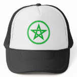 Green Pentacle Pentagram Mesh Hat