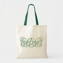 Green pentacle with flourishes bag