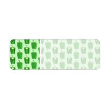 Green Peppers. Pattern. Custom Return Address Labels