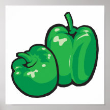 green peppers poster