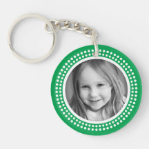Green photo frame custom photograph personalized acrylic keychain