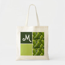 Green Pickles; Pickle Pattern Canvas Bags